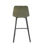 Cadeira de bar em metal verde 46x43x95 cm