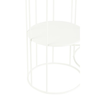 Set de 3 présentoirs à fleurs en métal blanc 28*28*70 cm