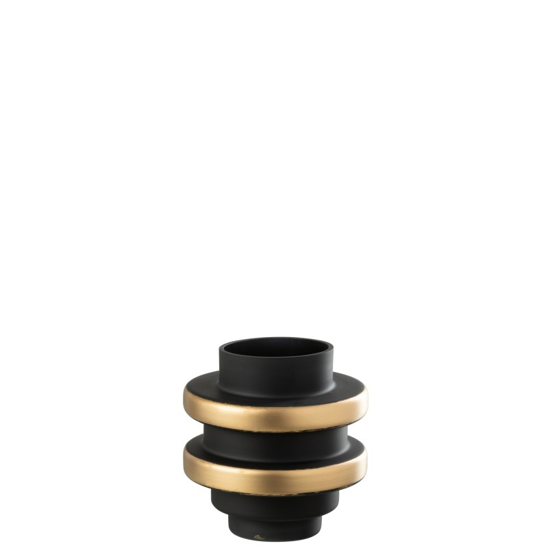 Vaso de vidro preto 17,5 x 17,5 x 18,5 cm Vaso de vidro preto 17,5 x 17,5 x 18,5 cm