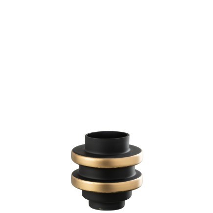 Vase en verre noir 17.5*17.5*18.5 cm