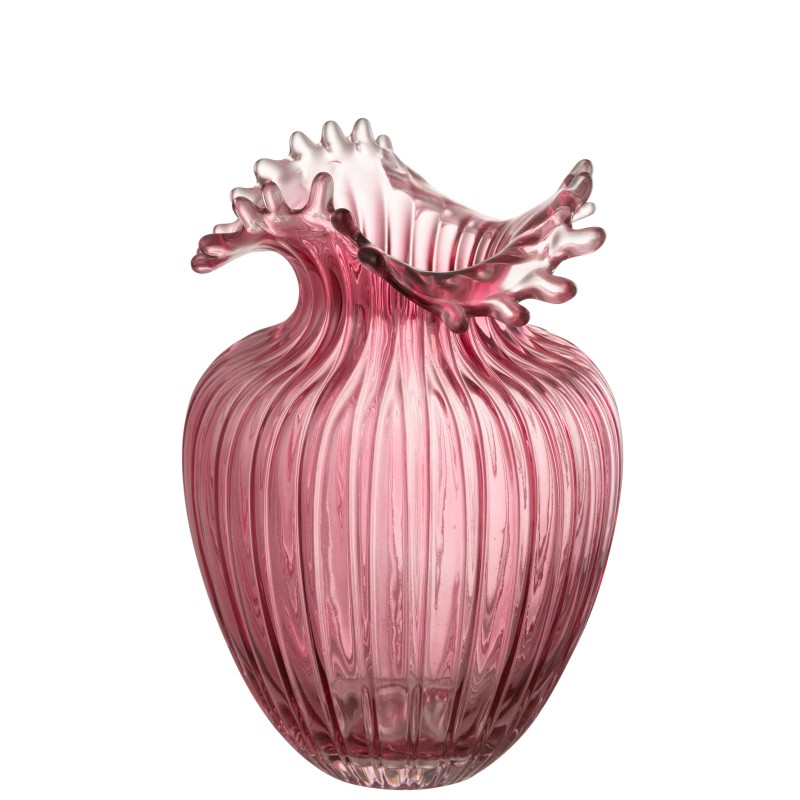 Vase en verre Rose 19*19*29 cm
