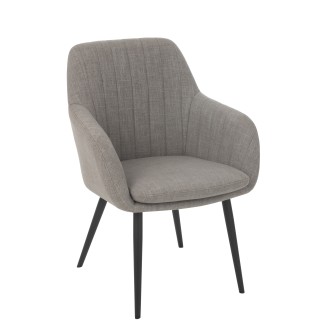 Chaise en métal gris 68*65*83 cm