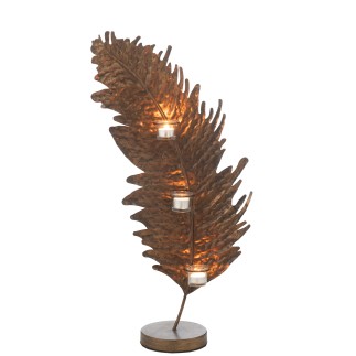 Soporte para velas de vidrio marrón 39.5*17*81 cm