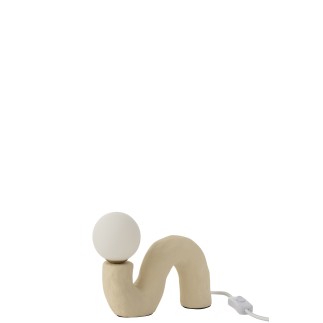 Lámpara de mesa de piedra beige 22*8*17 cm