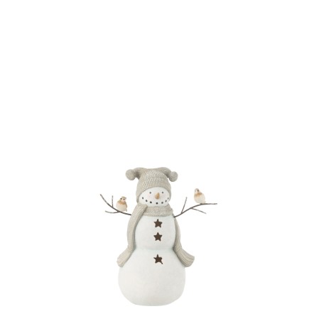 Muñeco de nieve de polirresina multicolor 23.5*14*27.5 cm