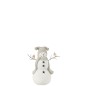 Boneco de neve em poliresina multicolorida 23,5 x 14 x 27,5 cm