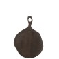 Tábua de madeira de manga castanha 46x34x1,5 cm