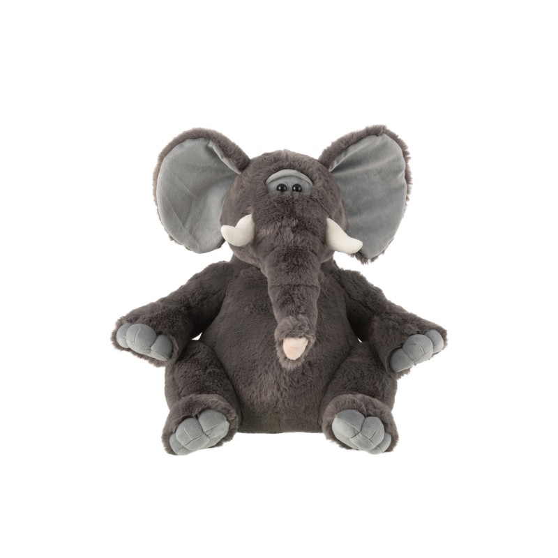 Peluche elefante em tecido cinzento 38x36x40 cm Peluche elefante em tecido cinzento 38x36x40 cm