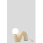 Lámpara de mesa de piedra beige 22*8*17 cm