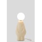 Lámpara de mesa de piedra beige 14*12.5*35.5 cm