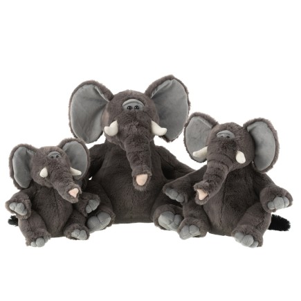 Peluche elefante de tela gris 38*36*40 cm