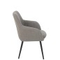 Cadeira em metal cinzento 68x65x83 cm