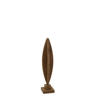 Objeto decorativo de madera marrón 15*15*70 cm