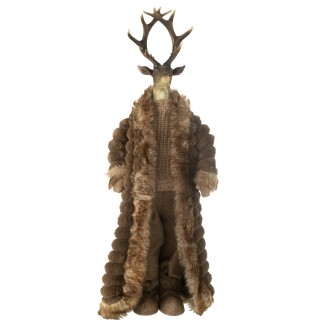 Ciervo vestido en textil marrón 32*21*92 cm