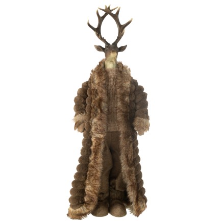 Ciervo vestido en textil marrón 32*21*92 cm