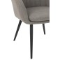 Cadeira em metal cinzento 68x65x83 cm