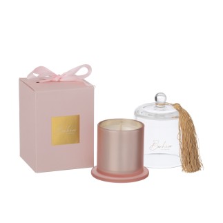 Bougie senteur en paraffine Rose 9.5x9.5x13.5 cm