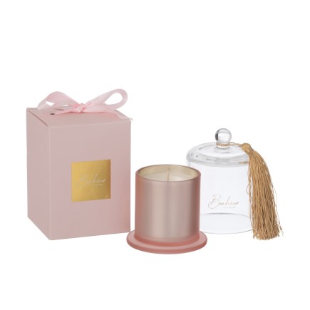 Bougie senteur en paraffine Rose 9.5x9.5x13.5 cm