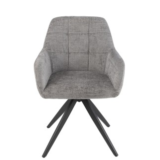 Chaise en métal gris 58*56.5*85 cm