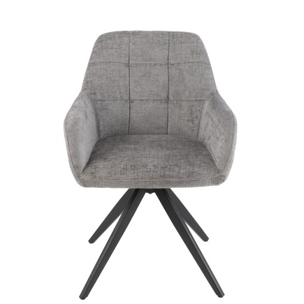 Chaise en métal gris 58*56.5*85 cm