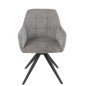 Cadeira em metal cinzento 58x56,5x85 cm