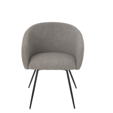 Chaise en métal gris 60*61*75 cm