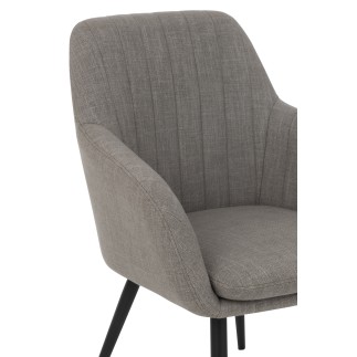 Chaise en métal gris 68*65*83 cm