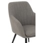 Cadeira em metal cinzento 68x65x83 cm
