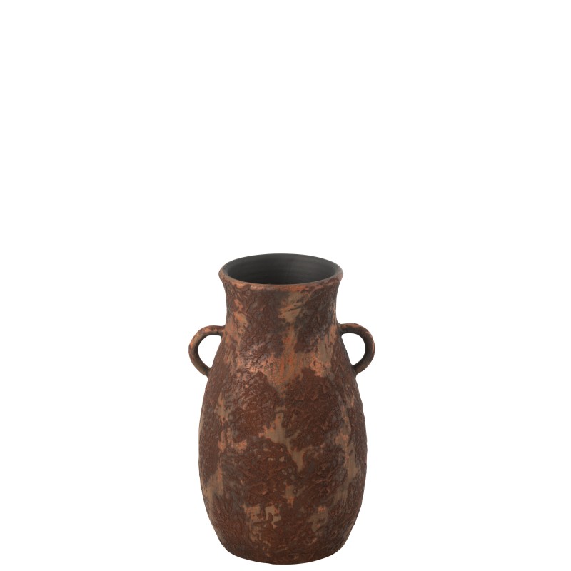 Vaso de cerâmica castanho 24x24x40 cm Vaso de cerâmica castanho 24x24x40 cm