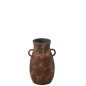 Vaso de cerâmica castanho 24x24x40 cm Vaso de cerâmica castanho 24x24x40 cm