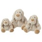 Peluche de cão em tecido bege 30x30x30 cm
