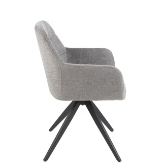 Chaise en métal gris 58*56.5*85 cm