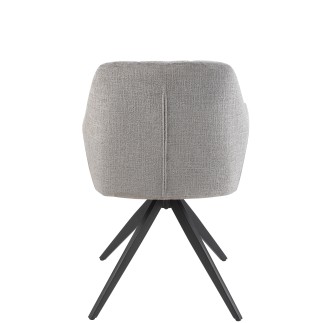 Chaise en métal gris 58*56.5*85 cm
