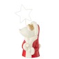Papá Noel de polirresina multicolor con luces LED 23*23*67 cm