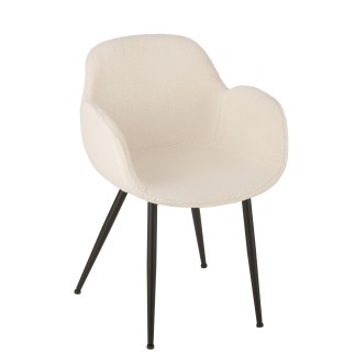 Chaise en textile blanc 53*58*80.5 cm