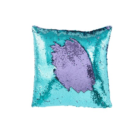 Coussin carré en tissu bleu 45*45*15 cm