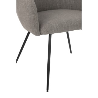 Chaise en métal gris 60*61*75 cm