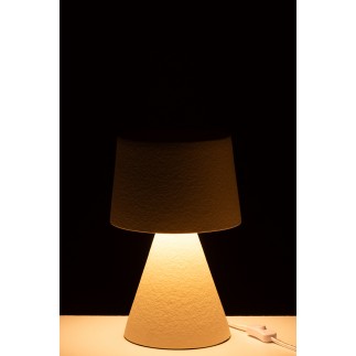 Lampe de bureau en pierre beige 22*22*34 cm