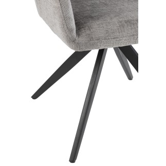 Chaise en métal gris 58*56.5*85 cm