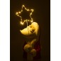 Papá Noel de polirresina multicolor con luces LED 23*23*67 cm