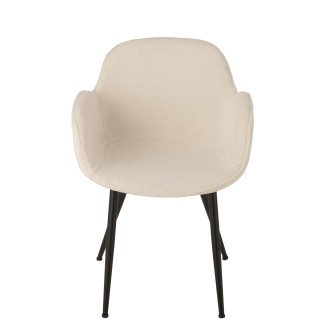 Chaise en textile blanc 53*58*80.5 cm