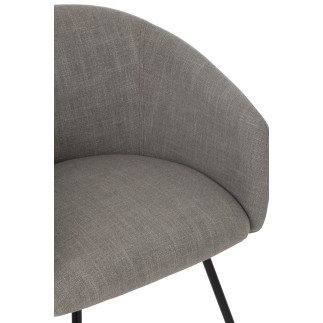 Chaise en métal gris 60*61*75 cm