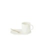 Mug avec cuillère en céramique blanc 17.8*12.2*8 cm