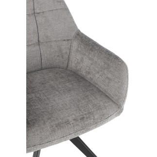 Chaise en métal gris 58*56.5*85 cm