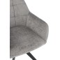 Cadeira em metal cinzento 58x56,5x85 cm