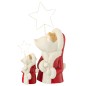 Papai Noel com luzes LED em poliresina multicolorida 23x23x67 cm