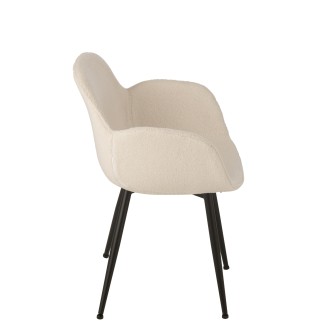 Chaise en textile blanc 53*58*80.5 cm