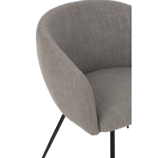 Chaise en métal gris 60*61*75 cm