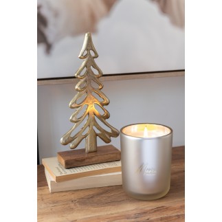 Vela perfumada de parafina beige 8.5*8.5*10 cm