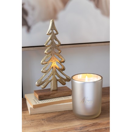 Vela perfumada de parafina beige 8.5*8.5*10 cm
